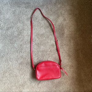 J. Crew Red Devon Camera Bag with Detachable Strap